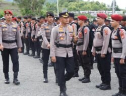 Pengamanan Pemilu 2024 : Kepolisian Resor Soppeng Siapkan Pasukan dengan Apel Serpas
