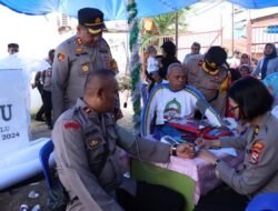 Bakti Kesehatan Kapolres Pelabuhan Makassar untuk Petugas Pemilu 2024