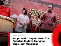 Wali Kota Makassar Moh Ramdhan Pomanto mengapresiasi penyelenggaraan kembali Karnaval Budaya Jappa Jokka Cap Go Meh dalam rangka Perayaan Imlek 2024.