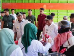 Pj Gubernur SULSEL didampingi Pj. Bupati Bone Tinjau Gerakan Pangan Murah di Kota Watampone