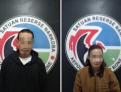Polres Bone Tangkap Pelaku Penyalahgunaan Narkotika di Perumnas Tibojong