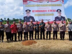 Polrestabes Makassar Laksanakan Penanaman Pohon Serentak dan Bakti Sosial untuk Peringati Hari Bhayangkara ke-78