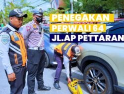 Dinas Perhubungan Kota Makassar Tegakkan Perwali 64 Tahun 2011: 17 Kendaraan Digembok di Jl. AP Pettarani
