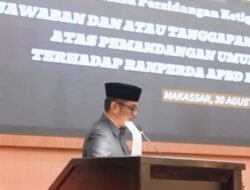 Pj Sekda Kota Makassar Sampaikan Jawaban atas Pemandangan Umum Dewan terhadap Ranperda APBD Perubahan Tahun 2024