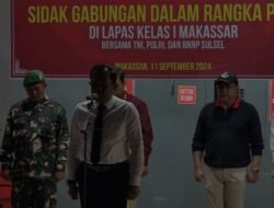 Lapas Kelas I Makassar Gelar Sidak Gabungan untuk Cegah Peredaran Gelap Narkotika