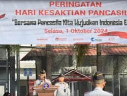 Rutan Kelas I Makassar Gelar Upacara Peringatan Hari Kesaktian Pancasila, Warga Binaan Didorong Bangkit Jadi Pribadi Lebih Baik