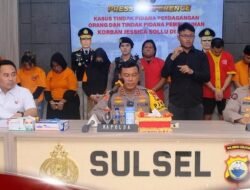 Kapolda Sulsel Pimpin Konferensi Pers Kasus Tindak Pidana Perdagangan Orang dan Pembunuhan di Luwu Timur