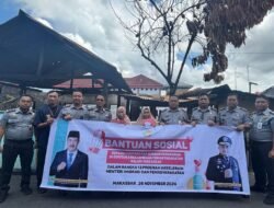 Lapas Kelas I Makassar Berikan Bantuan Sosial untuk Korban Kebakaran, Dukung Akselerasi Program ImiPas