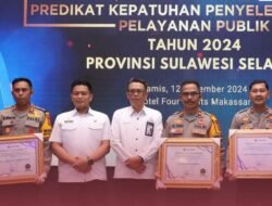 POLRESTABES MAKASSAR SABET PENGHARGAAN PELAYANAN PUBLIK TERBAIK DARI OMBUDSMAN RI