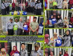 Lapas Kelas IIA Parepare Salurkan Bantuan Sosial Untuk Warga Terdampak Banjir di Sekitar Lapas.