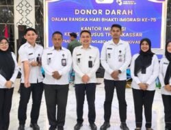 Peduli Sesama, Rutan Makassar Berpartisipasi dalam Donor Darah Peringati HBI ke-75