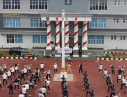 Jum’at Bugar, Tiga Kementerian Gelar Senam Akbar di Kanwil Kemenkumham Sulsel