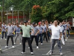Tingkatkan Kebersamaan, Lapas Makassar Gelar Senam Bersama Kanwil Ditjenpas Sulsel dan Rupbasan Makassar