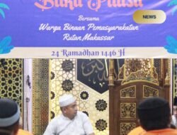 Kepala Rutan Makassar Gelar Bukber dengan Warga Binaan Rehab, Pererat Silaturahmi