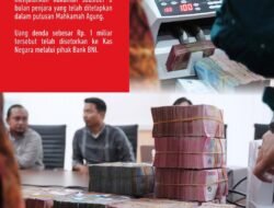 Terpidana Kasus Pertambangan Bayar Denda Rp 1 Miliar ke Kejari Makassar
